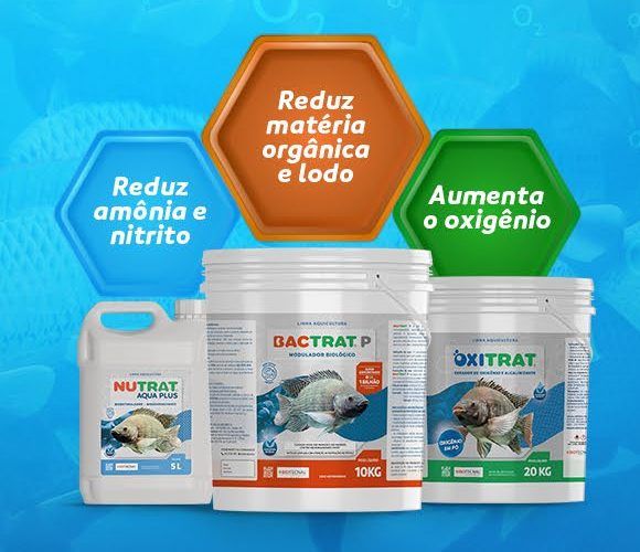 Linha Aqua Biotecnal: Nutrat Aqua Plus, Bactrat P e Oxitrat